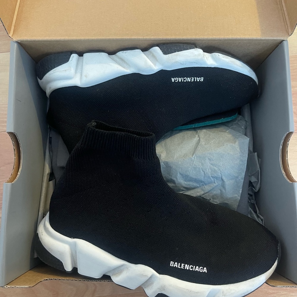 Used Blk/white 31-32 Balenciaga kids sneakers